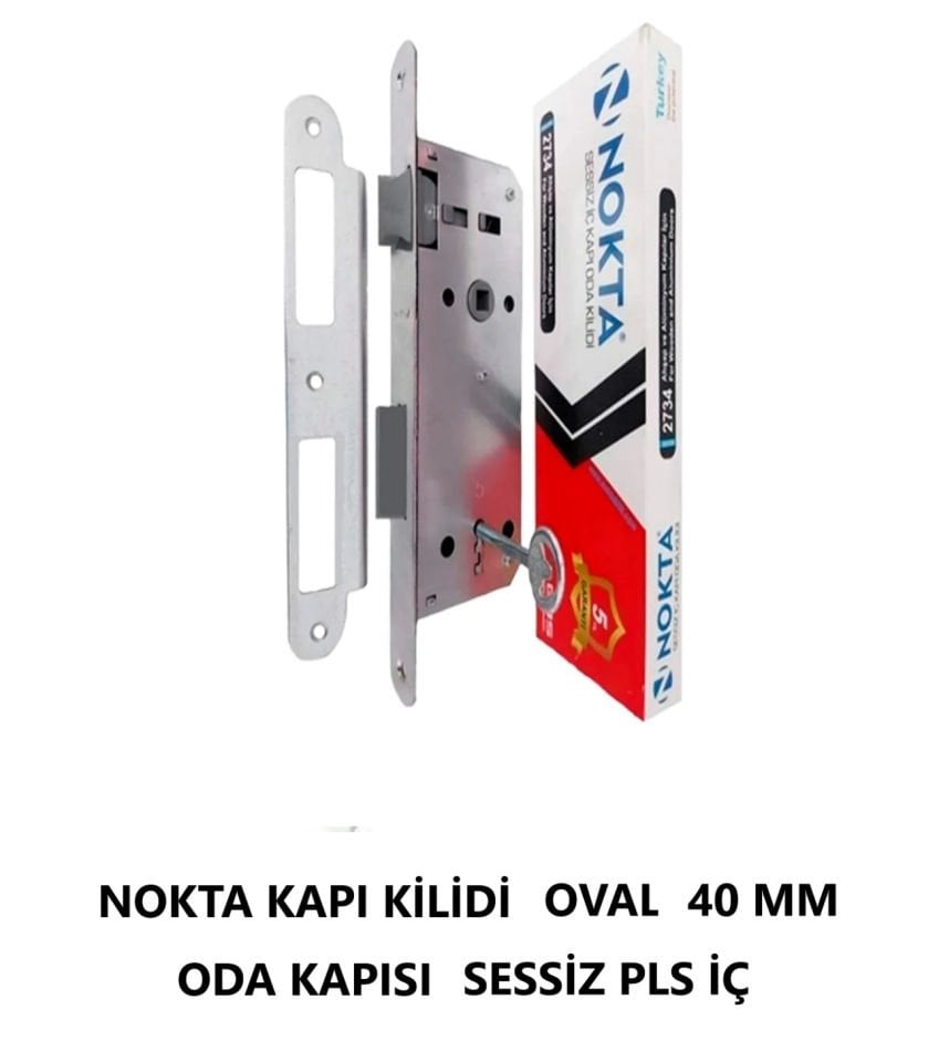 KAPI KİLİDİ NOKTA 40 MM ODA OVAL NİKEL SESSİZ