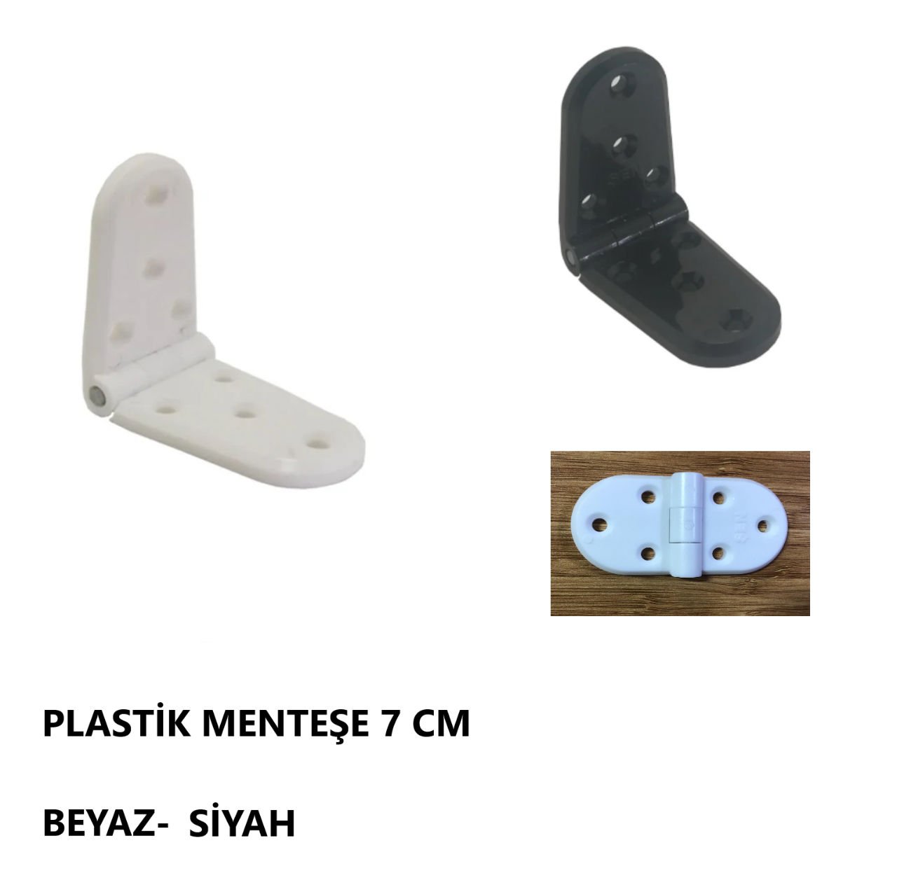 MENTEŞE PLASTİK 7 CM SİYAH KIRILMAZ