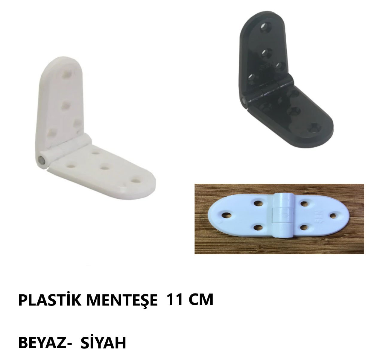MENTEŞE PLASTİK 11 CM SİYAH KIRILMAZ