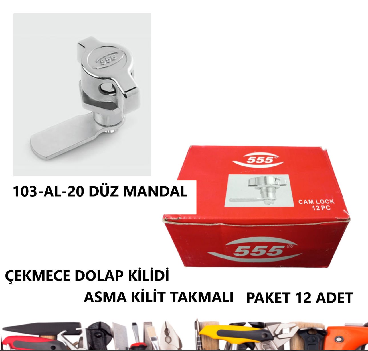 ÇEKMECE DOLAP KİLİDİ MANDALLI 103 AL 20 ASMA KİLİT