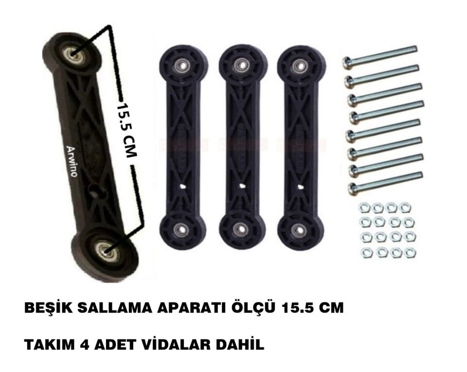 BEŞİK SALLAMA APARATI 15.5 CM 4 LÜ SET