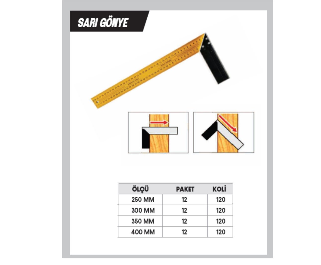 SARI GÖNYE 250 MM