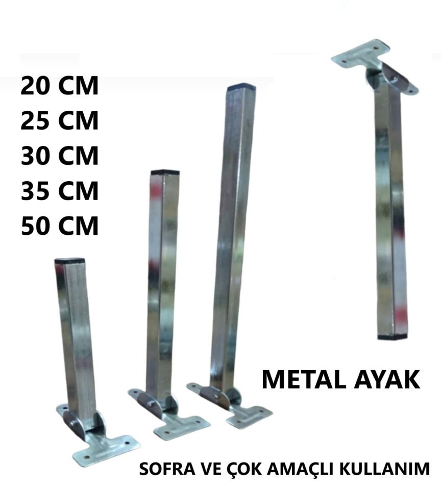 AYAK KOLTUK METAL TABAN KROM 25 CM