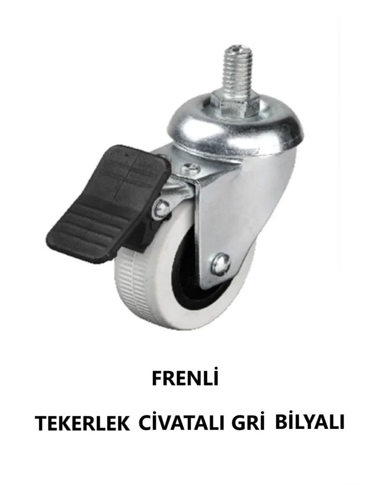 TEKERLEK CİVATALI 3/8 GRİ DÖNER BİLYALI FRENLİ
