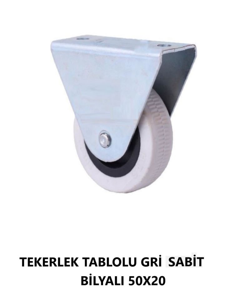TEKERLEK TABLOLU 50X20 GRİ SABİT BİLYALI