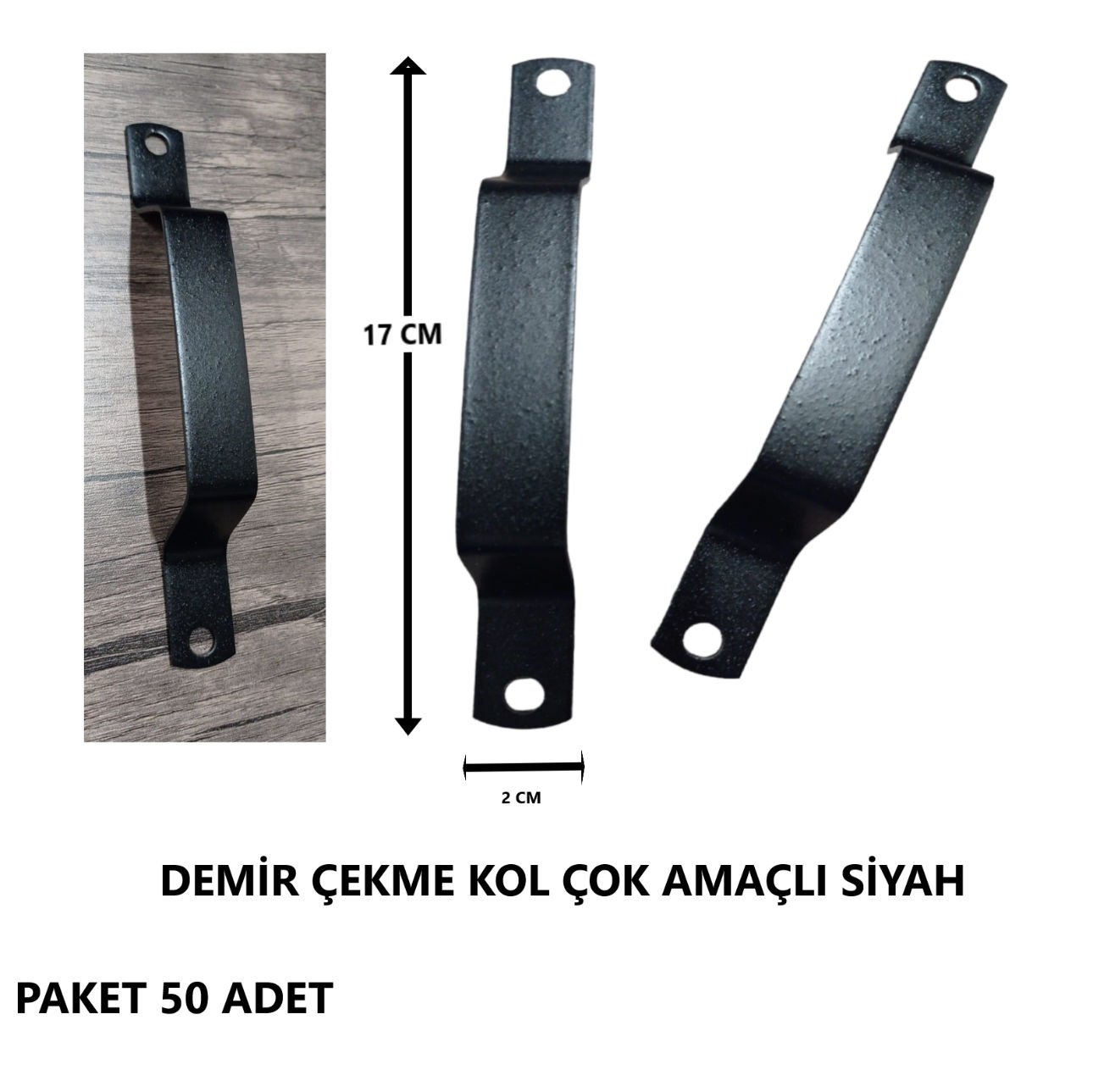 ÇEKME KOL DEMİR ÇOK AMAÇLI SİYAH
