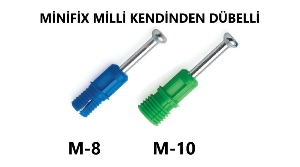 MİNİFİX BAĞLANTI KENDİNDEN DÜBELLİ MİL M8