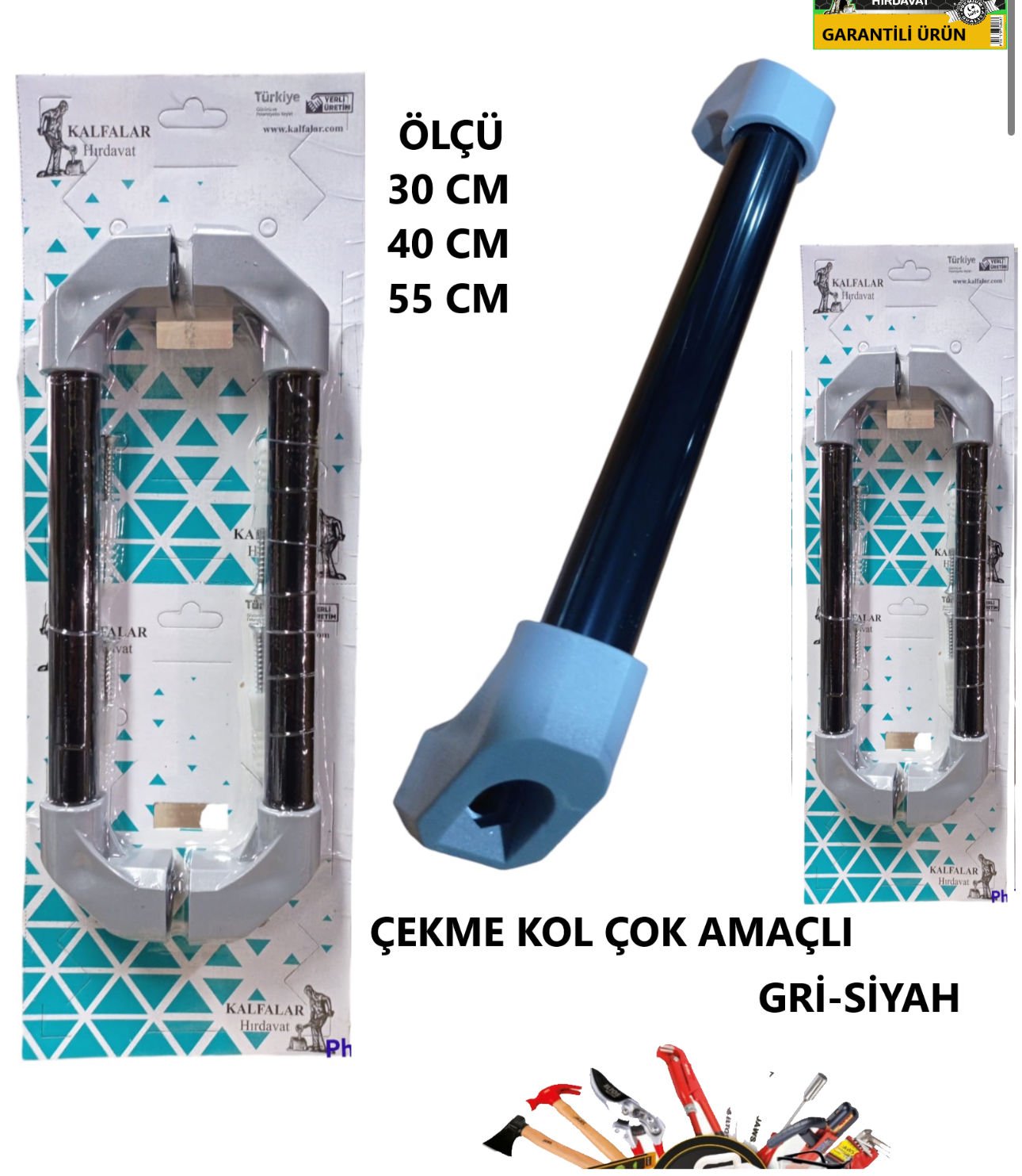 ÇEKME KOL ÇOK AMAÇLI 40 CM PAS. GRİ-SİYAH VAKUM A.