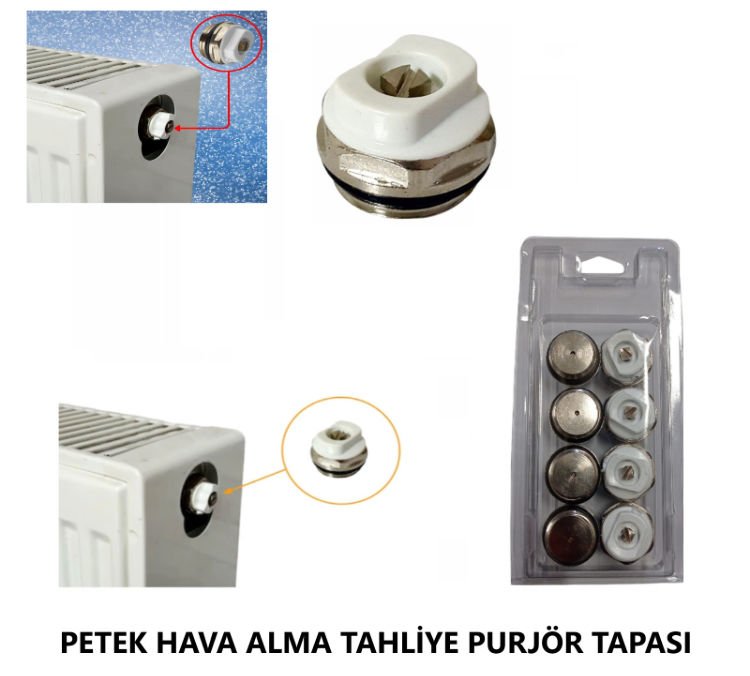 PETEK HAVA ALMA TAHLİYE PURJÖR TAPASI PK 8 ADET