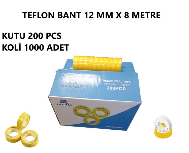 TEFLON BANT KÜÇÜK MMK -MAX 12MMX8 METRE