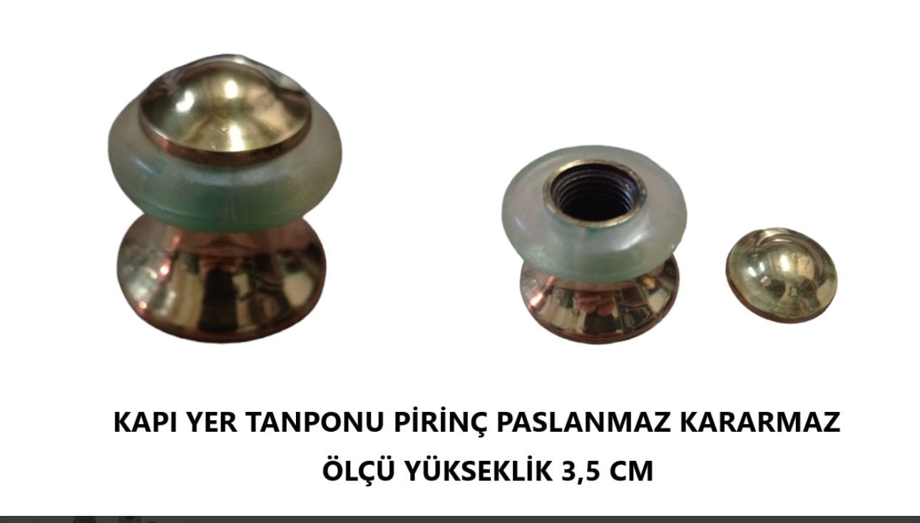 KAPI TANPONU YER PİRİNÇ SARI 3,5 CM
