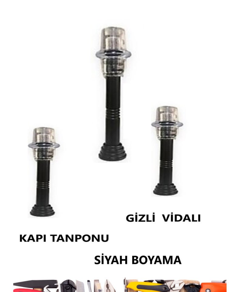 KAPI TANPONU LÜX VİDALI SİYAH BOYALI 10 CM