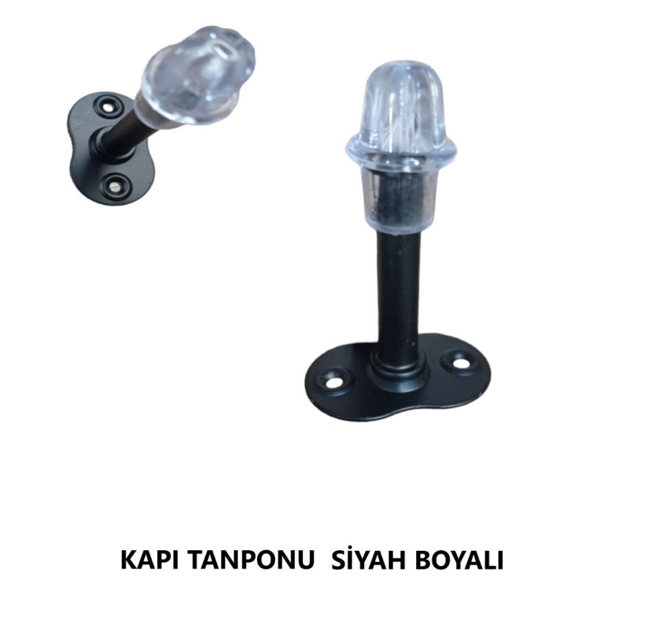 KAPI TANPONU METAL SİYAH BOYAMA 8 CM