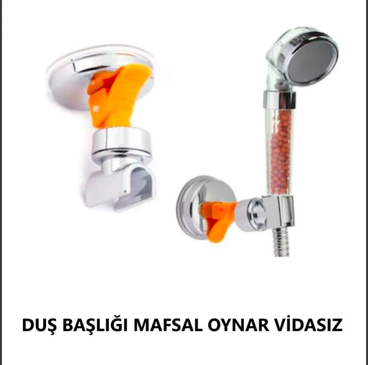 DUŞ BAŞLIĞI TUTUCU KROM VİDASIZ LÜX