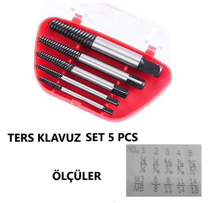 TERS KLAVUZ SET 5 PARÇA