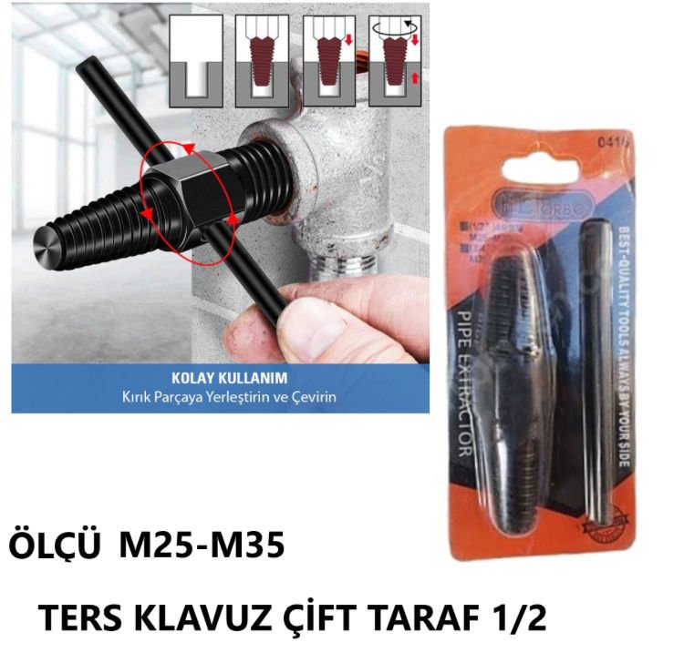 TERS KLAVUZ ÇİFT TARAF 1/2 M25-M35