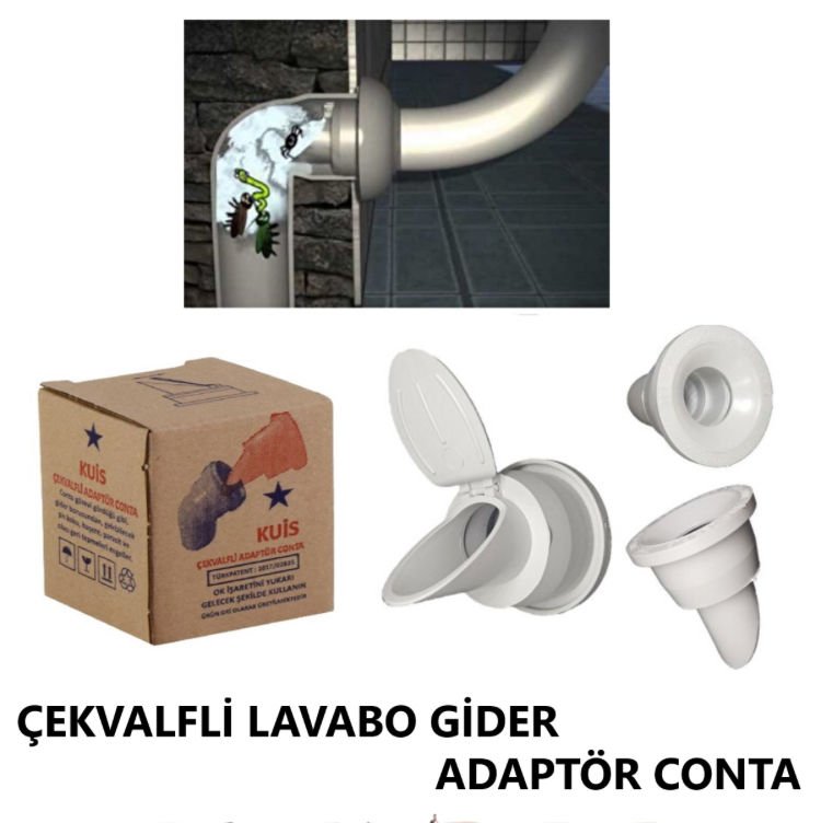 MUFF MATİK ÇEKVALFLİ LAVABO GİDER ADAPTÖR CONTA