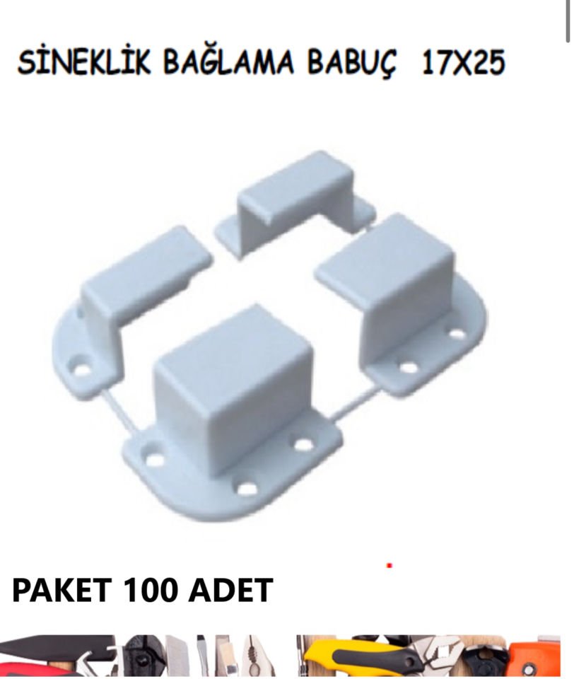 PVC SİNEKLİK BAĞLAMA PAPUÇ 4 LÜ 17X25 PAKET 50 AD