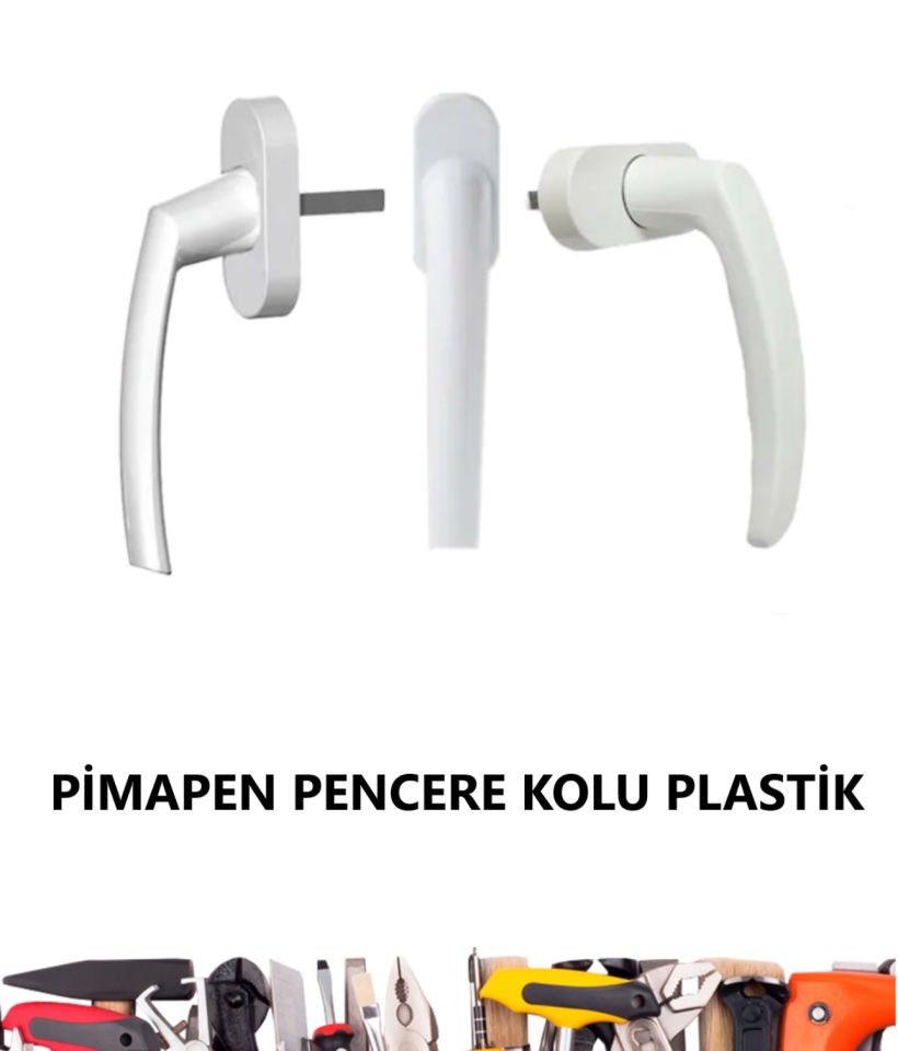 PVC PİMAPEN PENCERE KOLU PLASTİK BEYAZ