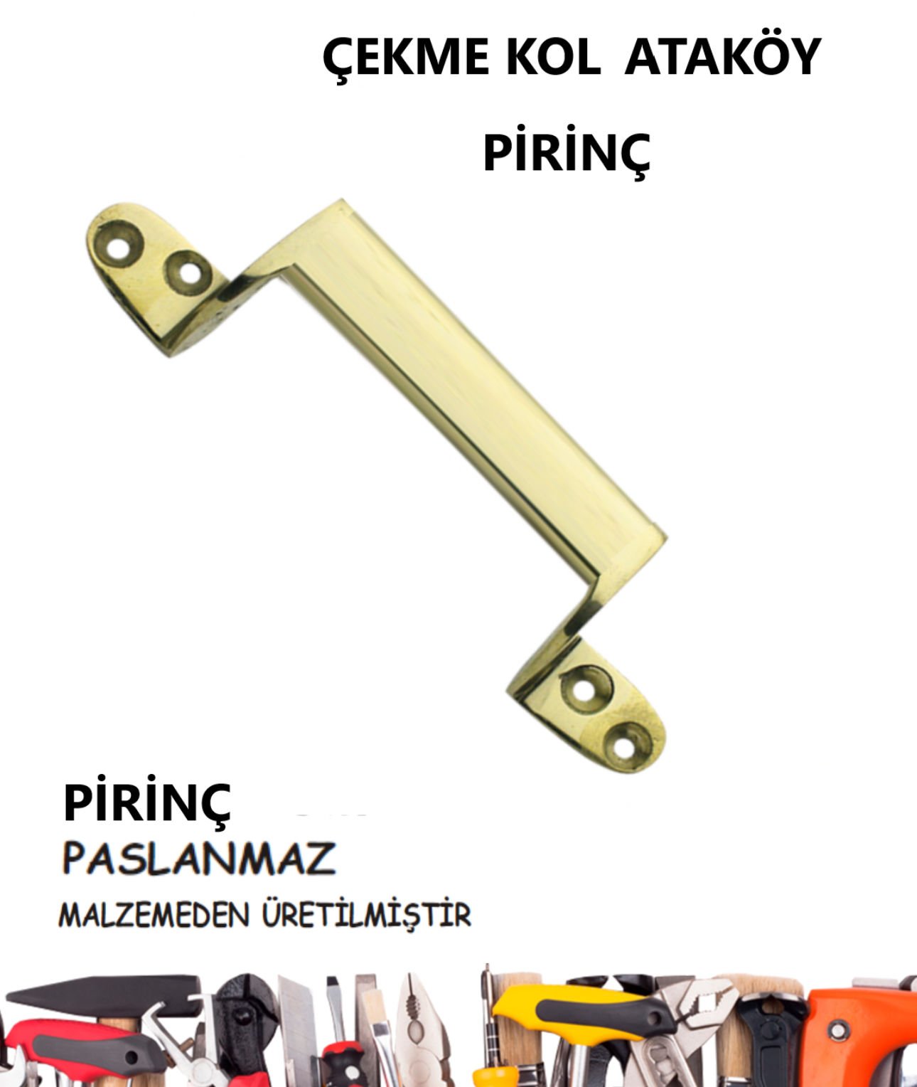 ÇEKME KOL PİRİNÇ ATAKÖY SARI 14 CM