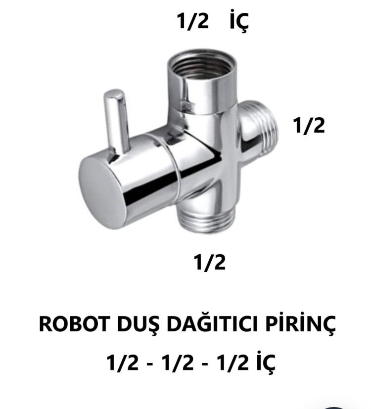 ROBOT DUŞ DAĞITICI PİRİNÇ 1/2-1/2-1/2 İÇ