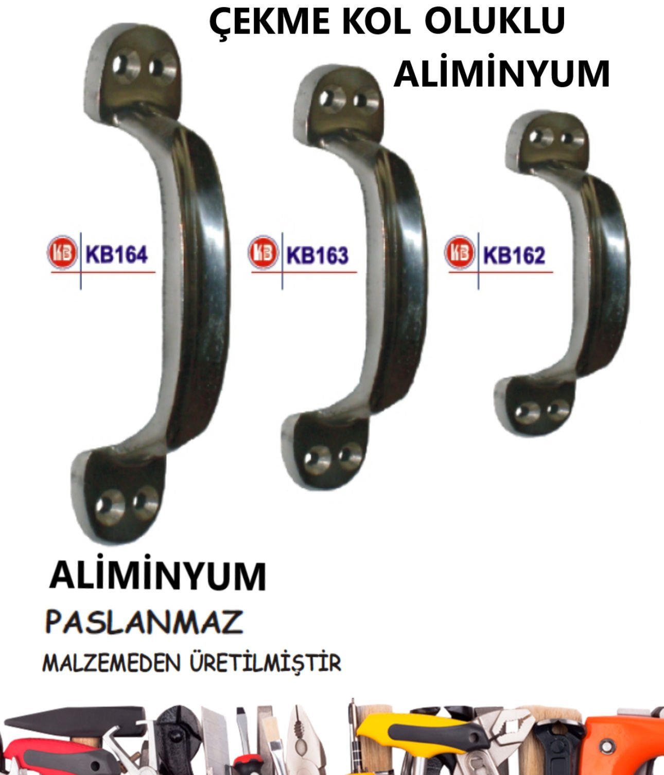 ÇEKME KOL ALİMİNYUM OLUKLU ORTA 16 CM
