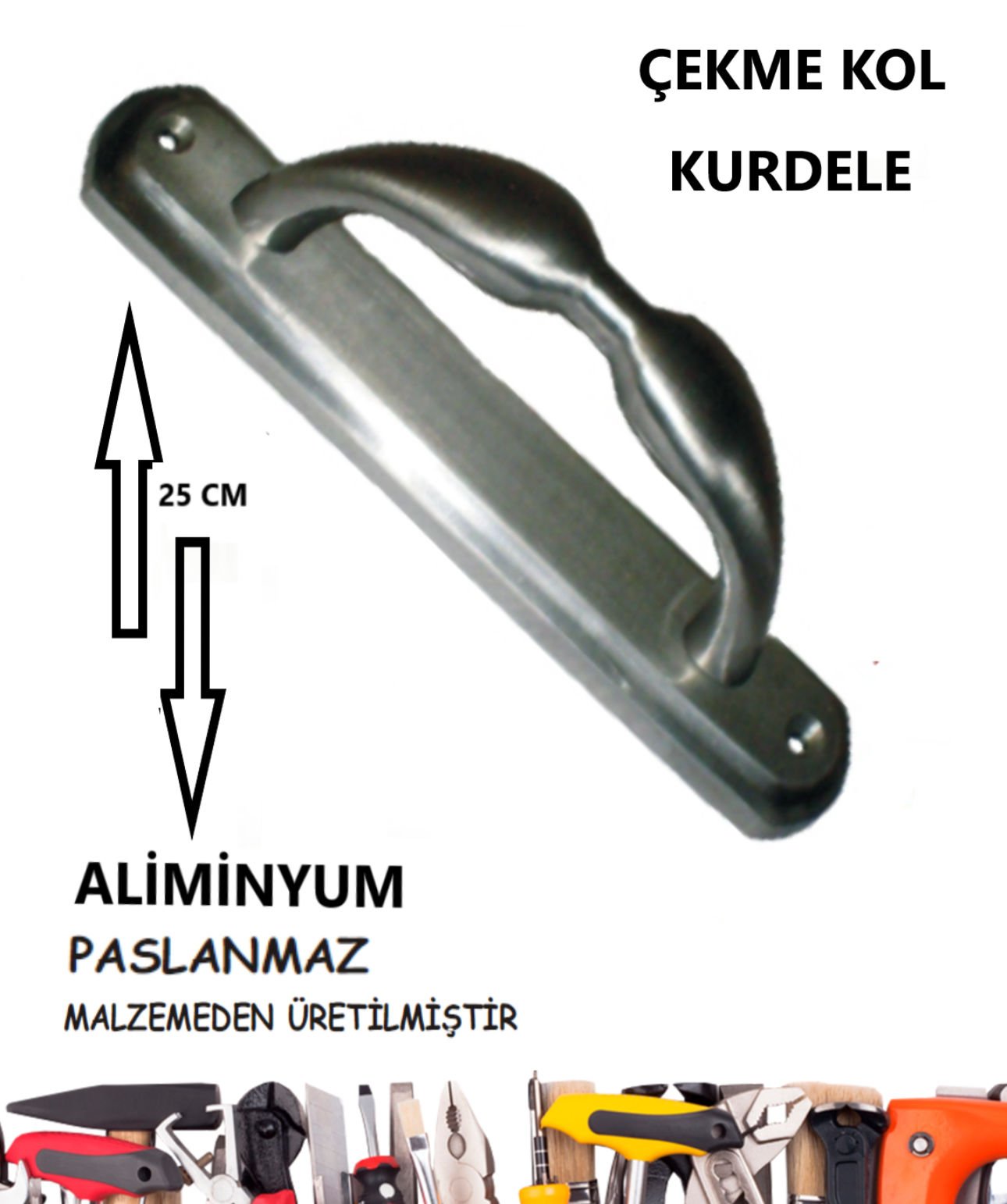 ÇEKME KOL KURDELE ALİMİNYUM SATEN 25 CM