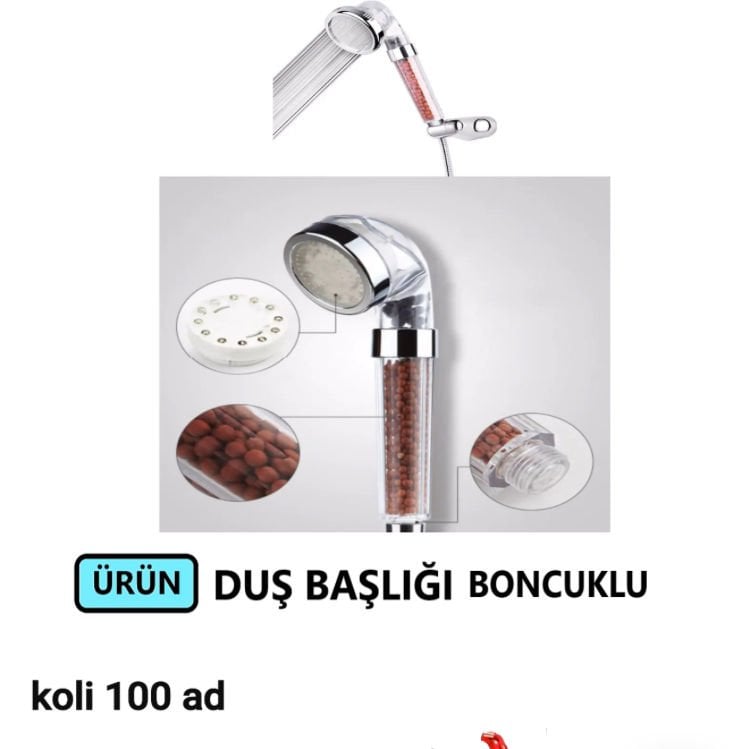 DUŞ BAŞLIĞI TASARRUFLU TAŞLI BONCUKLU