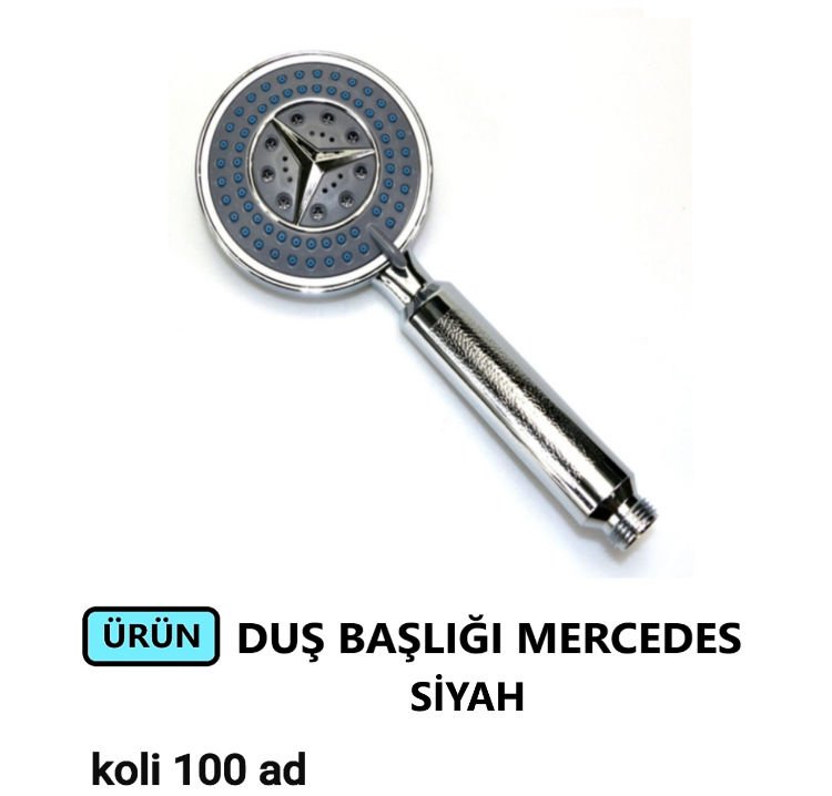 DUŞ BAŞLIĞI FONKSİYONLU BÜYÜK KAFA MERCEDES SİYAH