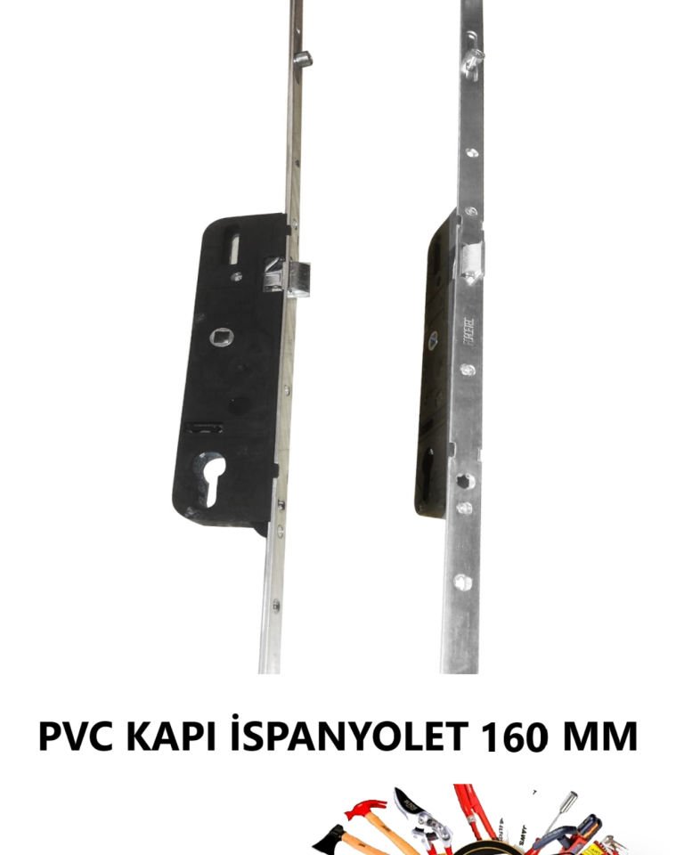 PVC İSPANYOLET KAPI 160 MM KİLİTLİ BARELSİZ