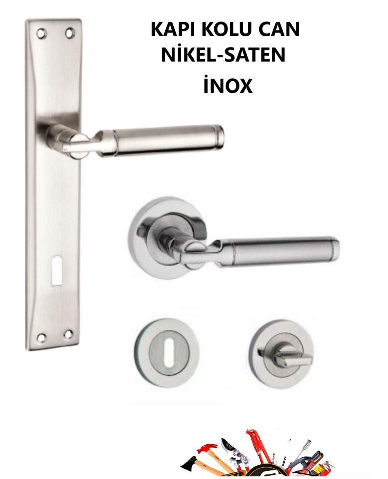 KAPI KOLU ROZETLİ CAN NİKEL SATEN İNOX ODA