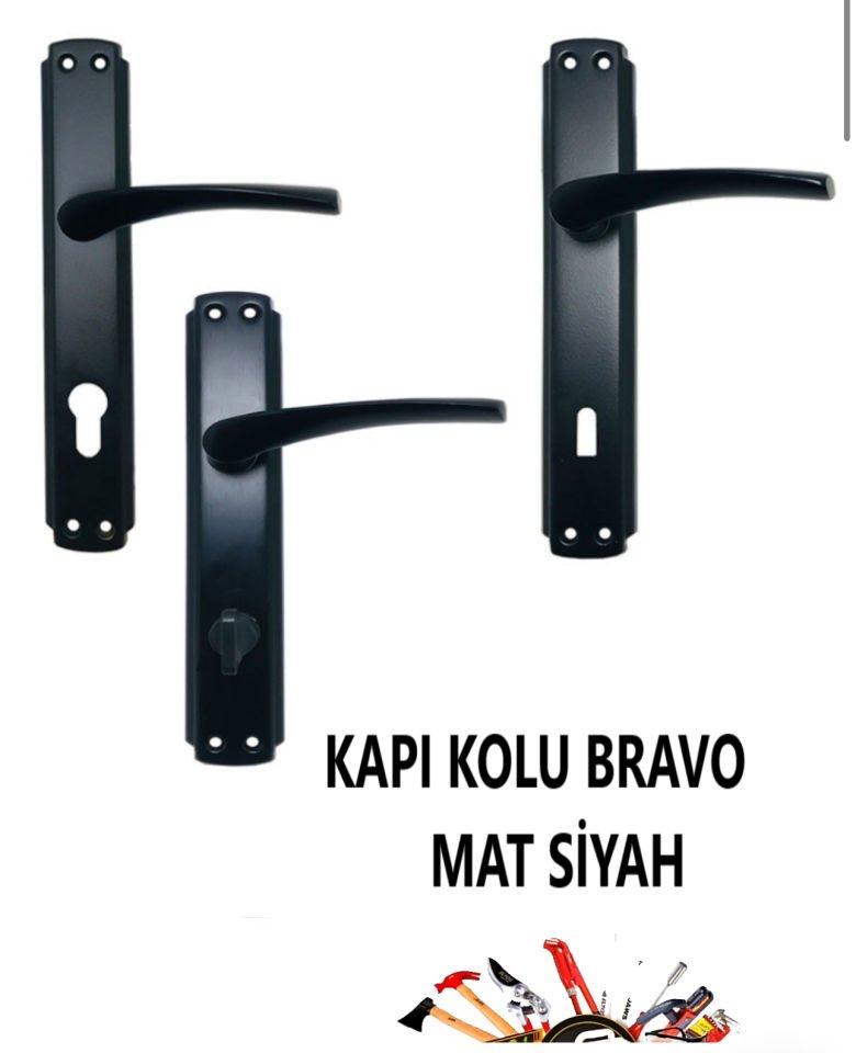 KAPI KOLU BRAVO MAT SİYAH WC SAÇ