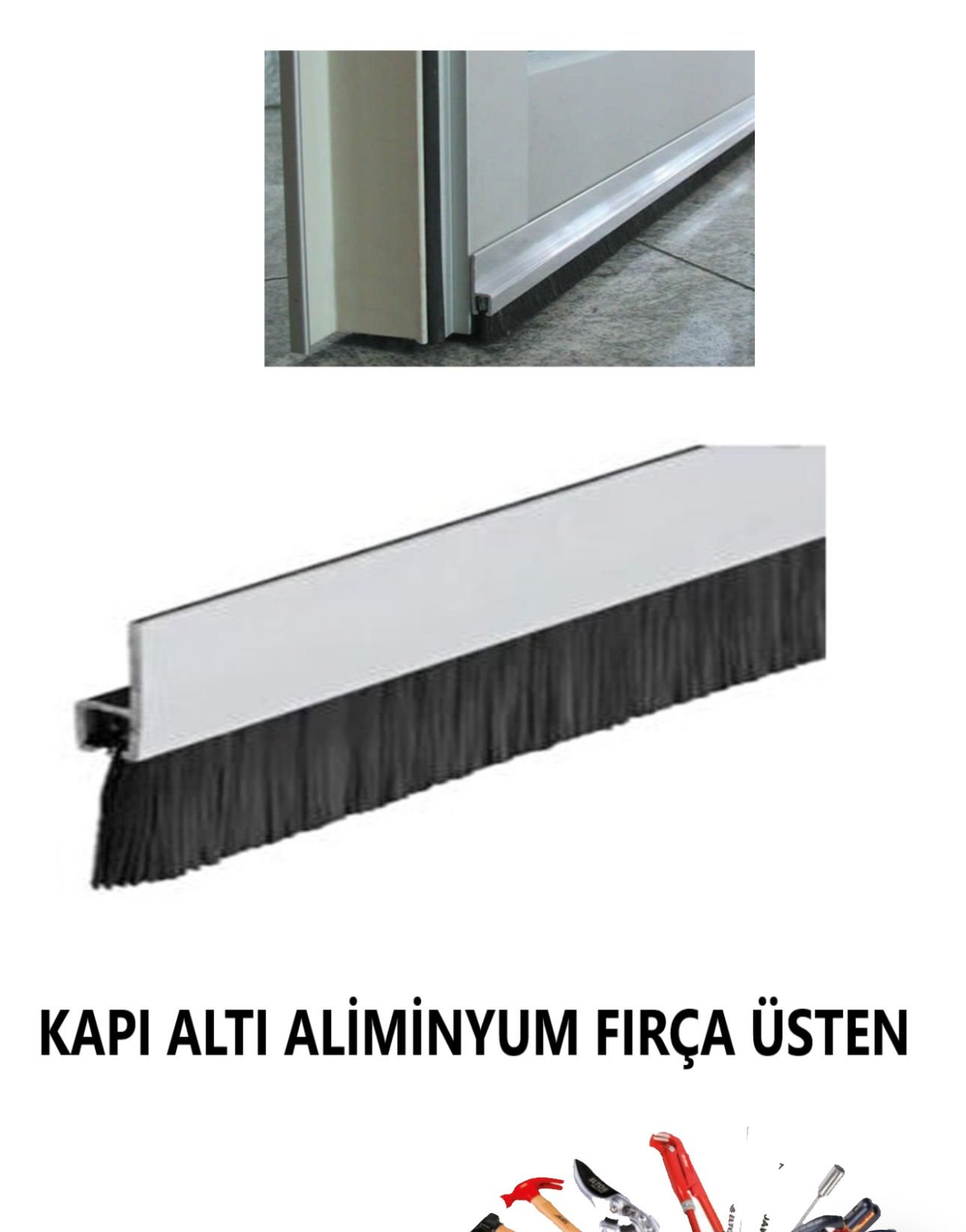 KAPI ALTI ALİMİNYUM FIRÇA 100 CM ÜSTTEN