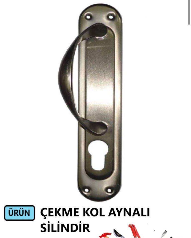 KAPI ÇEKME KOL SİLİNDİR AYNALI NİKEL-SATEN