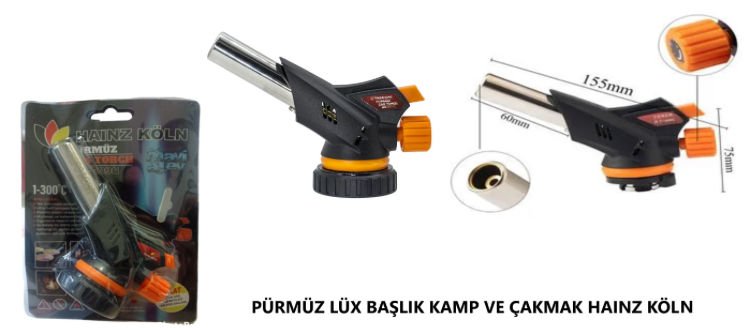 PÜRMÜZ LÜX BAŞLIK KAMP VE ÇAKMAK HAINZ KÖLN