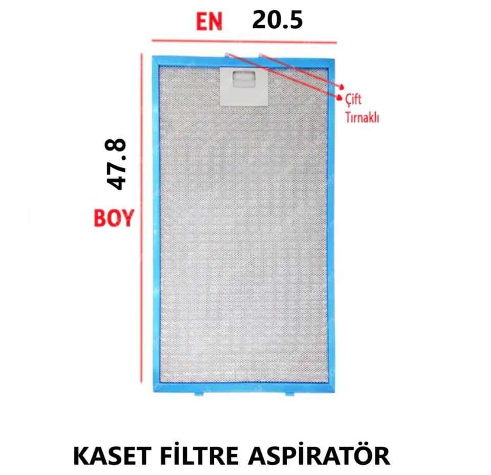 ASPİRATÖR ALM KASET FİLTRE ÖLÇÜ 20.5X47.8 MM