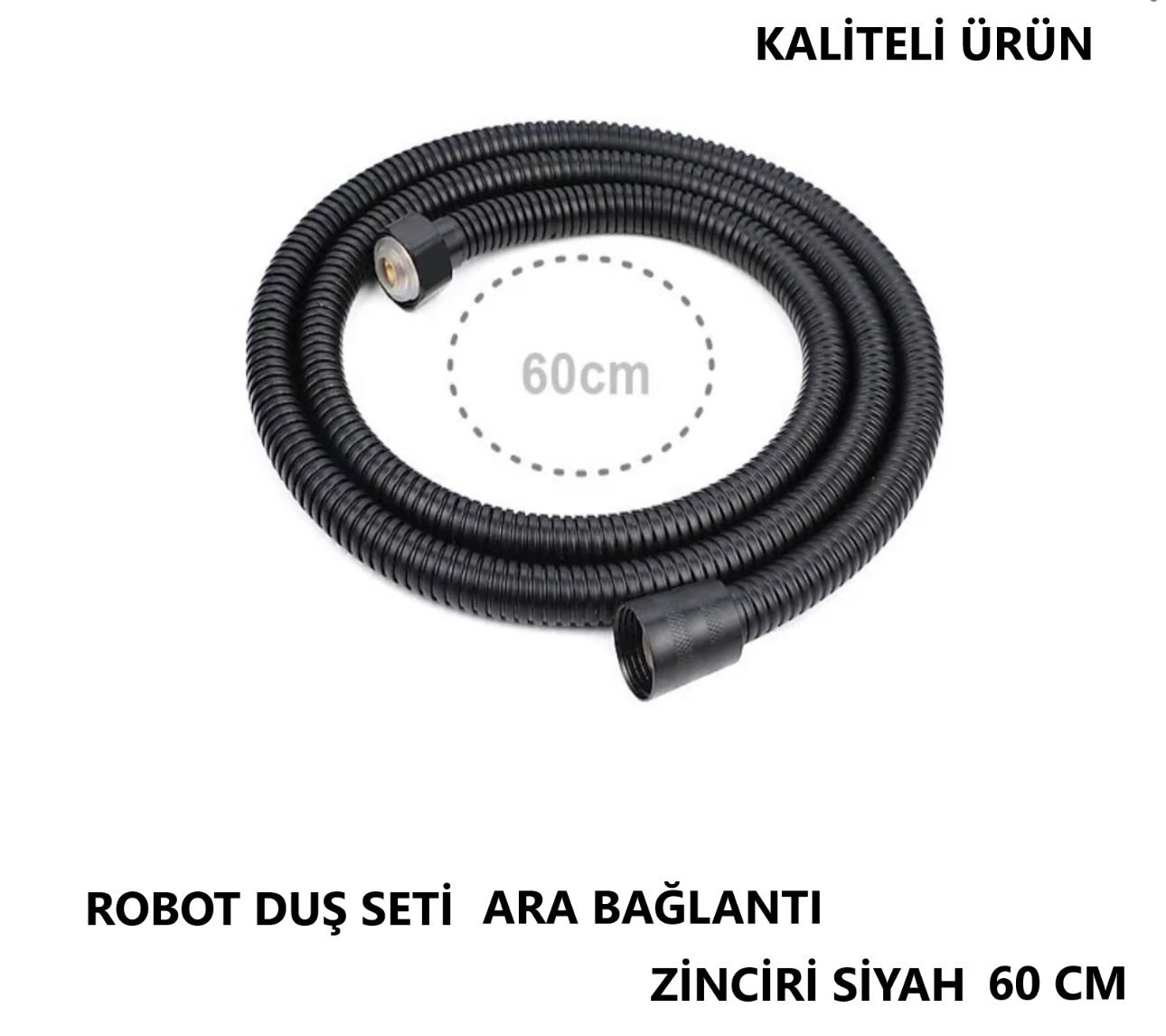 DUŞ HORTUMU ÖRGÜLÜ SİYAH 1,5 MTR KALİTELİ ÜRÜN