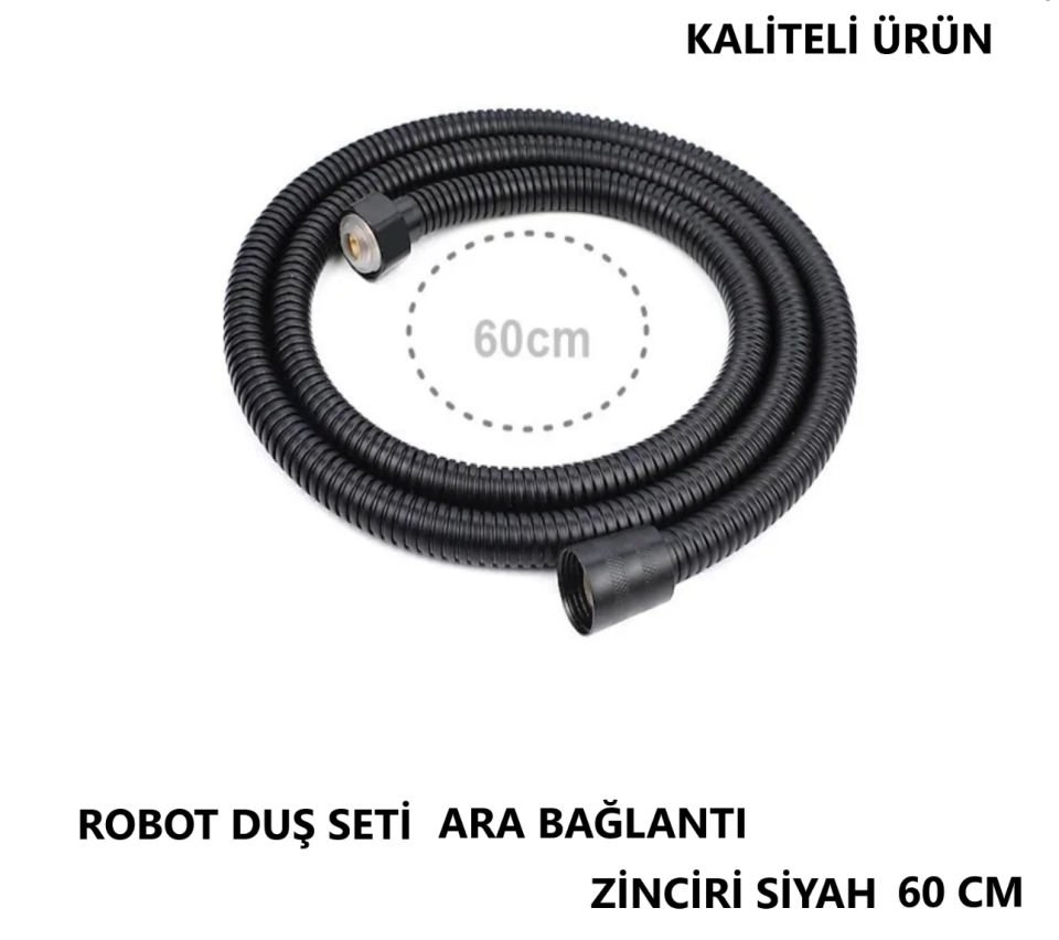DUŞ HORTUMU ÖRGÜLÜ SİYAH 1,5 MTR KALİTELİ ÜRÜN