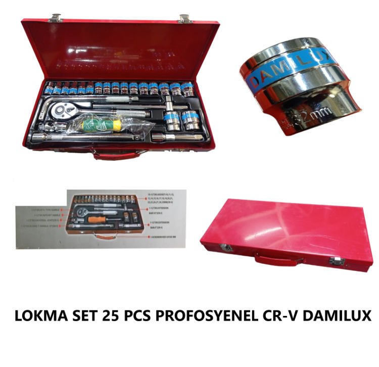LOKMA SETİ 25 PARÇA ÇELİK PROFOSYENEL CR-V DAMILUX