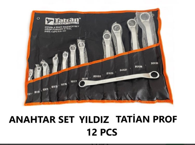 ANAHTAR SET YILDIZ 12 PCS TATİAN PROF ÜRÜN