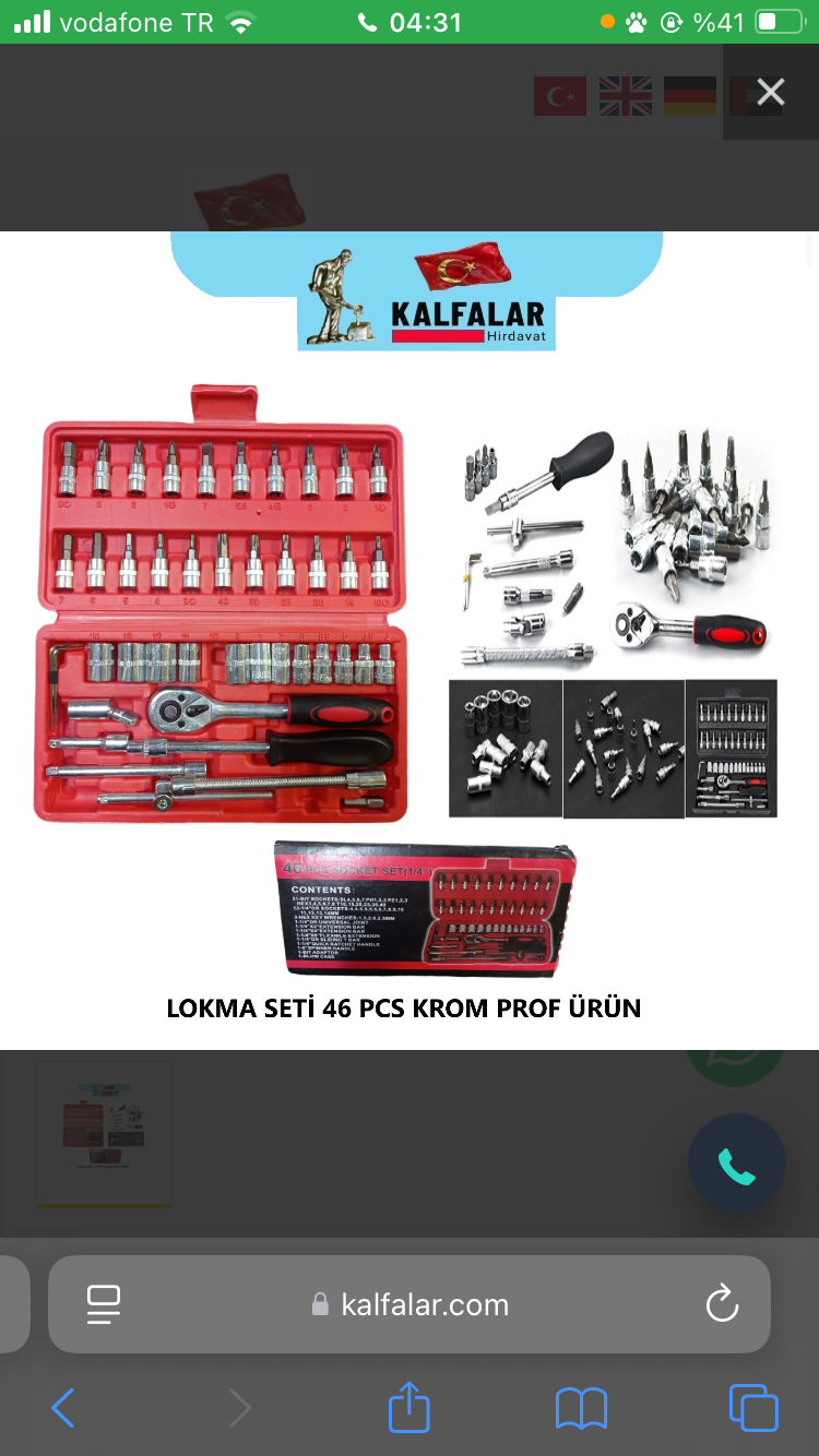 LOKMA SETİ 46 PARÇA ÇELİK PROF ELKA