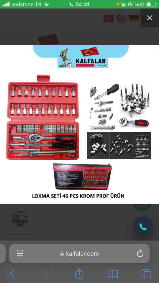 LOKMA SETİ 46 PARÇA ÇELİK PROF ELKA