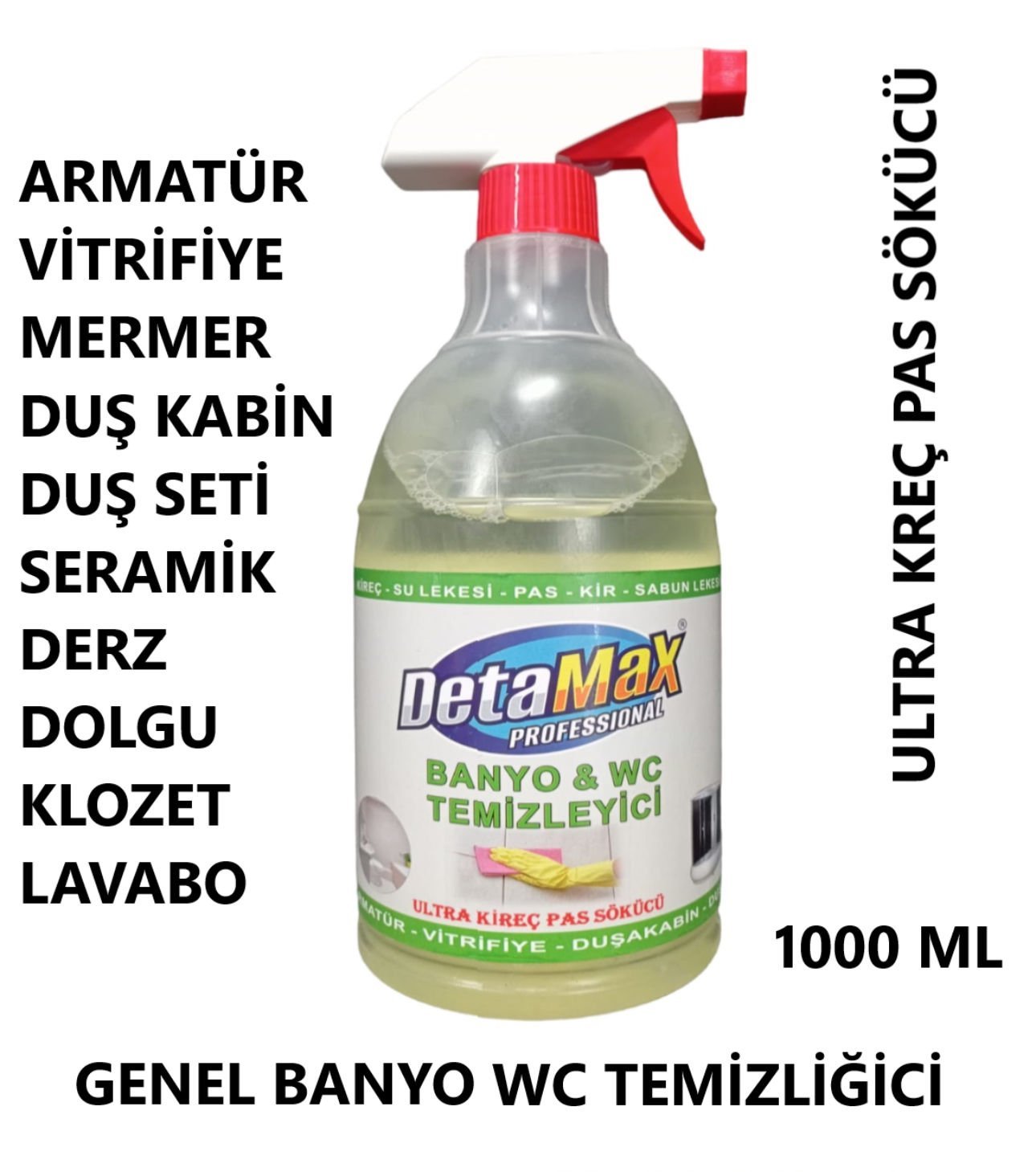 BANYO WC TEMİZLİĞİCİ 1000 ML KALFA-MAX