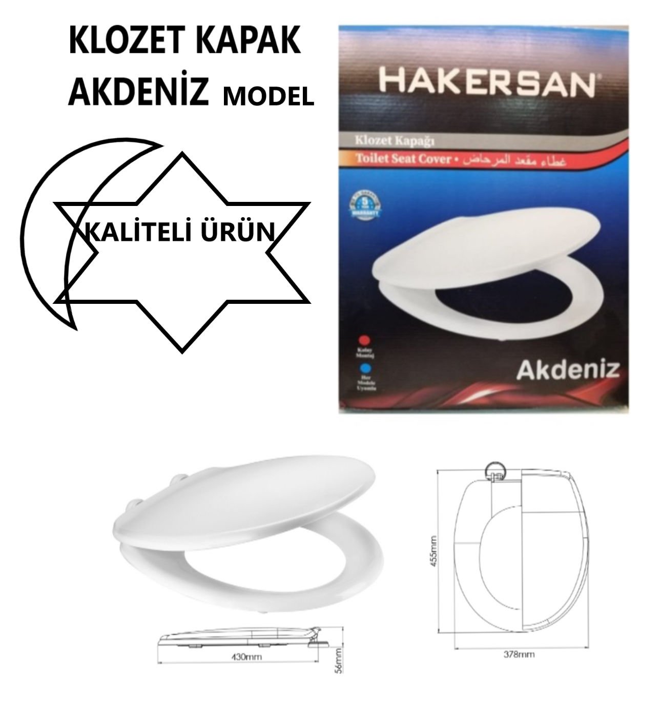 KLOZET KAPAK HAKERSAN AKDENİZ MODEL