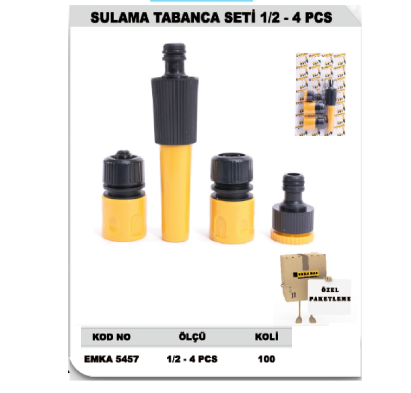 SU FISKIYE TABANCA SETİ 1/2 4 PCS EMKA5457