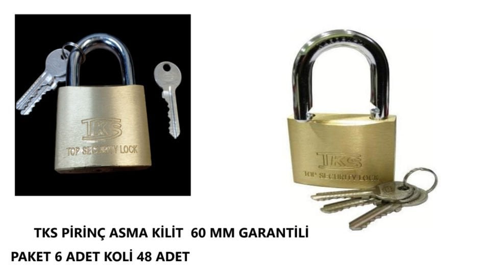 ASMA KİLİT PİRİNÇ 60 MM TKS GARANTİLİ