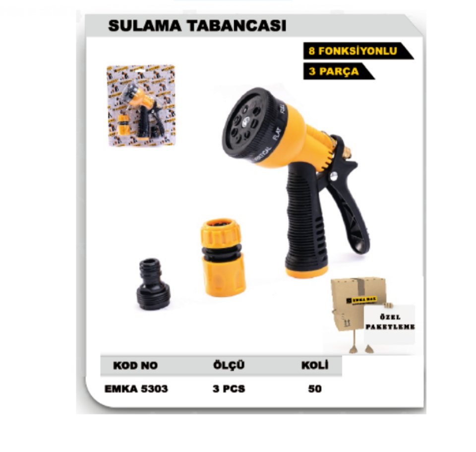SU FISKIYE TABANCA OTOMATİK 8 FONKSİYONLU 3 PCS EMKA5303