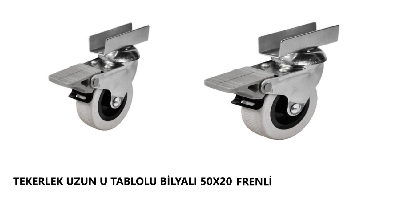TEKERLEK TABLOLU UZUN UFRENLİ 50X20 GRİ DÖNER BİLYALI