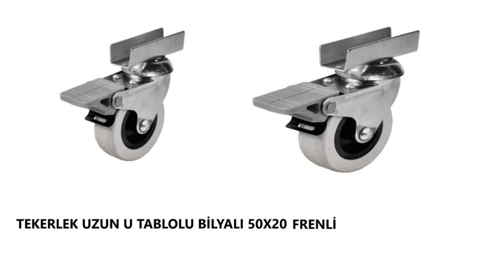 TEKERLEK TABLOLU UZUN UFRENLİ 50X20 GRİ DÖNER BİLYALI