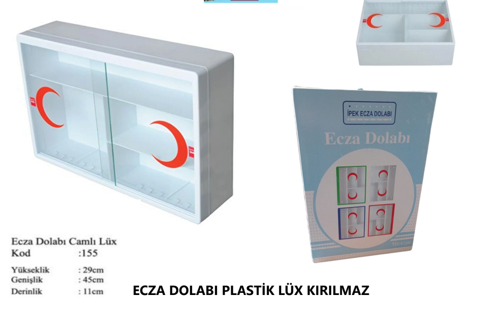 ECZA DOLABI BEYAZ PLASTİK LÜX KIRILMAZ GARANTİLİ